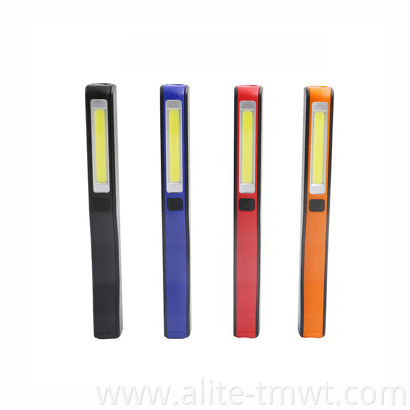 Multi-function Plastic 3W COB USB Rechargeable Pen Torch Light With Magnetic Base